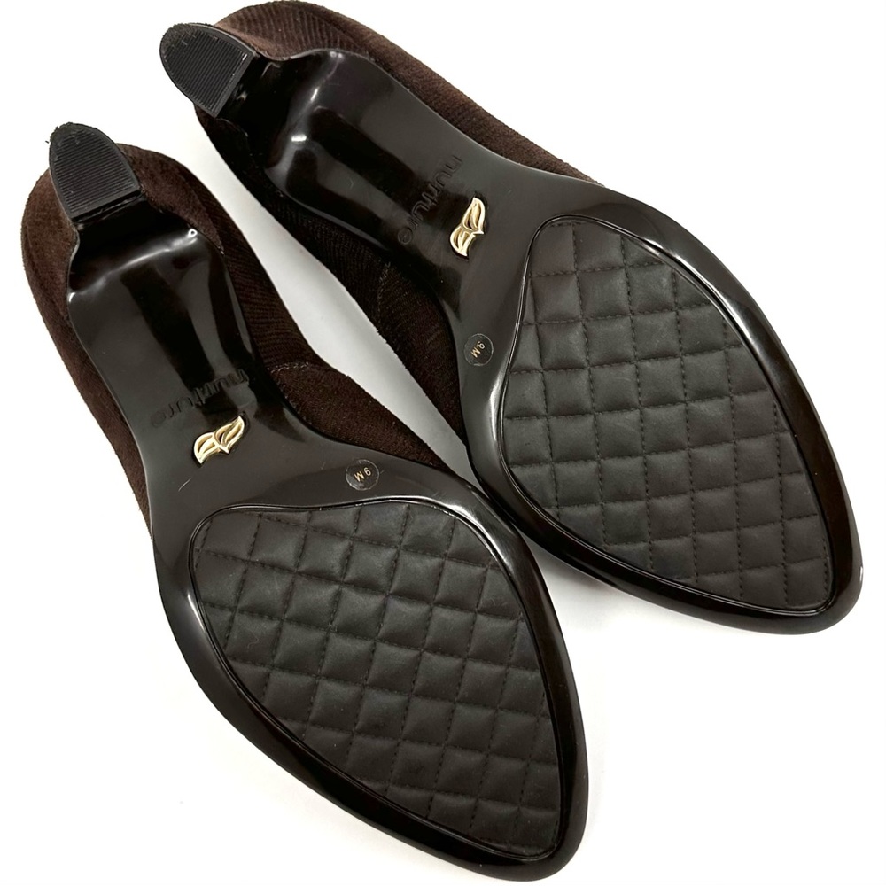 Nurture Paidyn Women’s Brown Leather Textured Heels - Picture 8 of 13